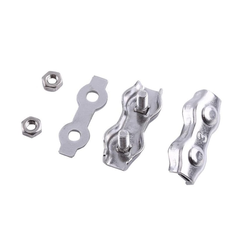 3 mm Galvanized Duplex Clamp for 3 mm Wire Rope – 1 Piece