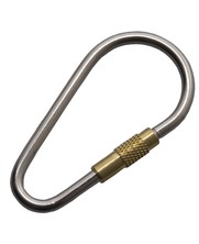 Stainless snap hook with ribbed screw & brass -Screw Link