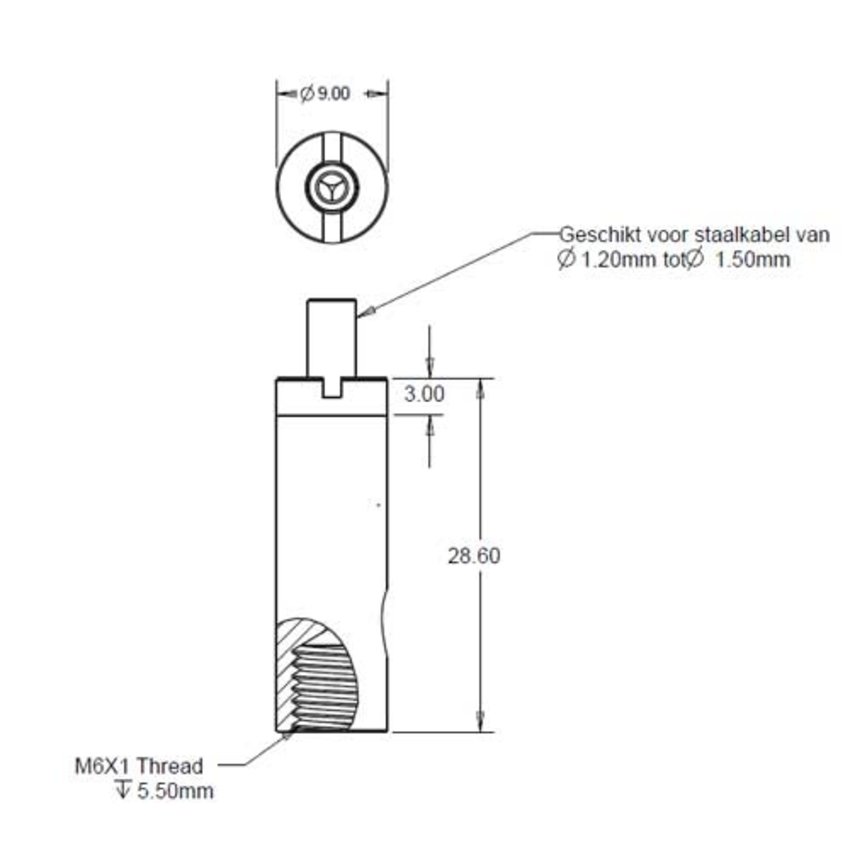 Verstellbares Federungssystem M6 mutter