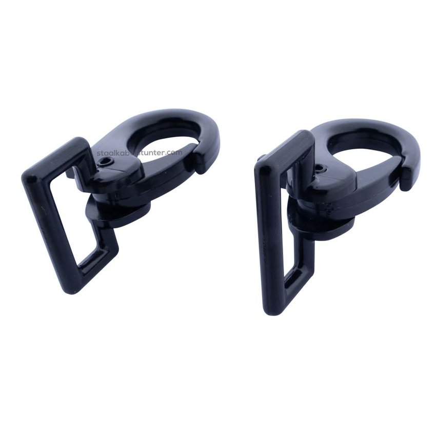 Cliphook with rechtCornerige clip 22 and 25mm black