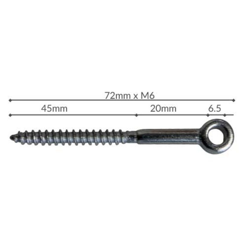 stainless screw-eye  6x60mm stainless