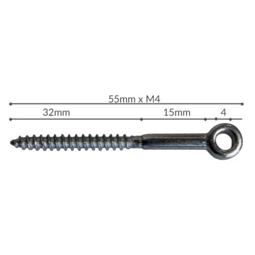 stainless screw-eye  4x40mm Action  stainless