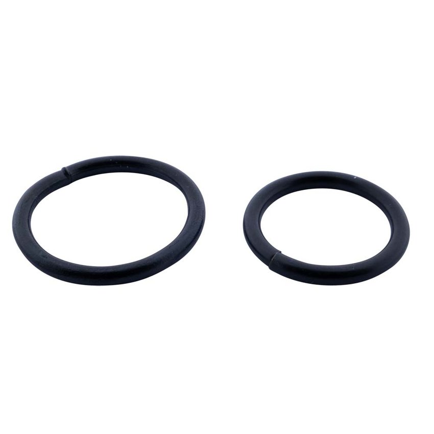 black galvanised rings 20mm