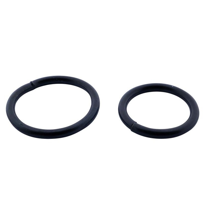 black galvanised rings 25mm
