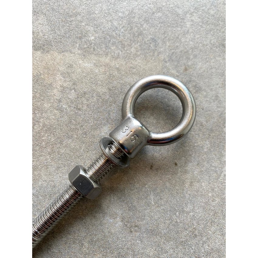 eyebolts M8x62 with long shaft Stainless