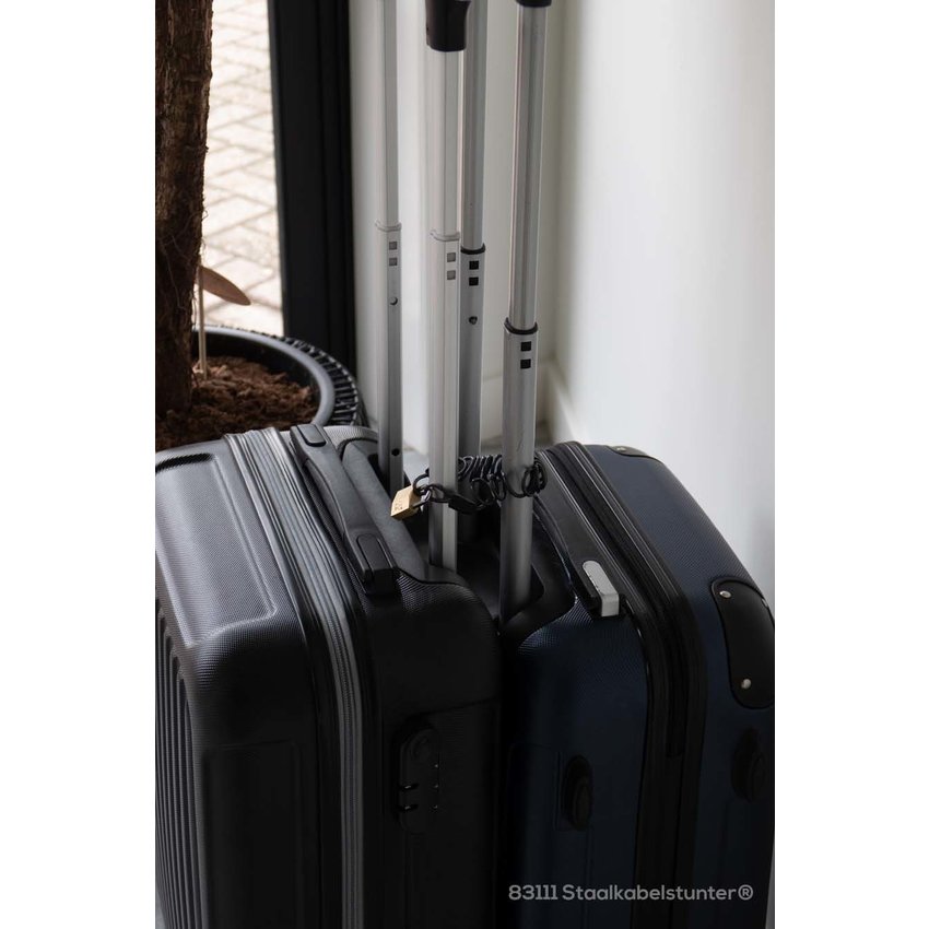 Lockenkabel mit Öse Anschlagseil Forstseil mit Schlaufe - 2.5mm -mit Vorhängeschloss