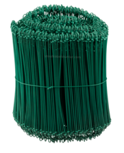 Tie-wire - Twisting wires green PVC 1,4x200mm - 1000 pieces