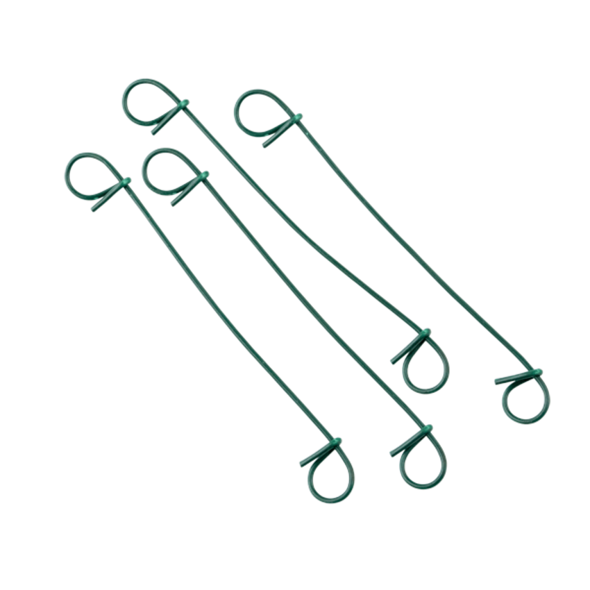 Tie-wire - Twisting wires green PVC 1,8x200mm - 1000 pieces