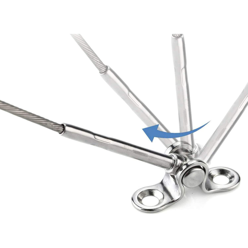 Wire Rope Balustradekit 5mm - diagonal press terminal Wood Affordable