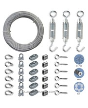 Kabelgeländer-Kit / Gartendraht / Spalier-Kabelsatz / Drahtzaunrolle Verzinkt