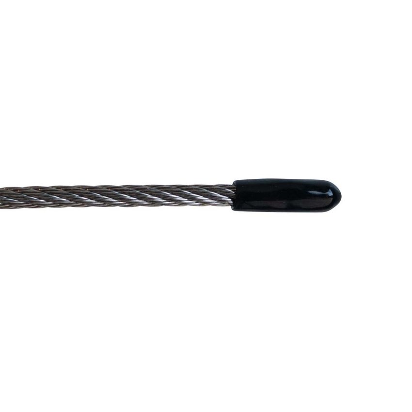 Steel cable plastic protector 1,5mm advantage pack 50 pcs - Black