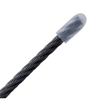 Steel cable plastic protector 1mm advantage pack 50 pcs - Black
