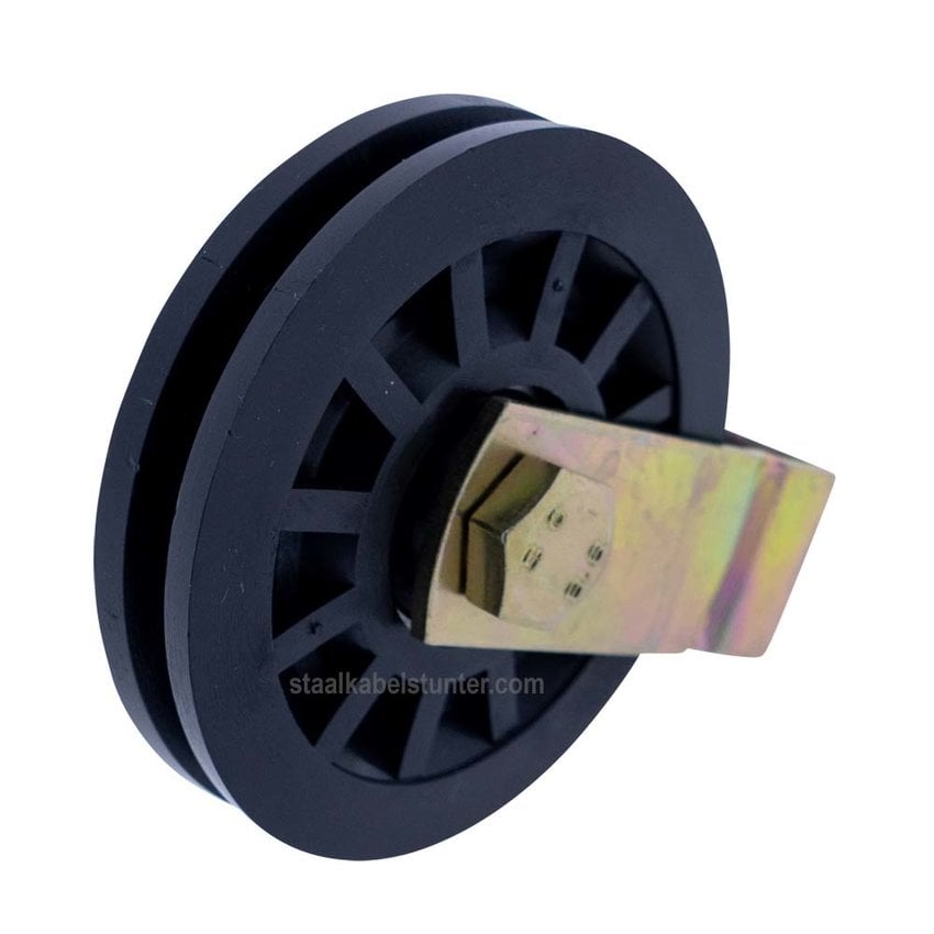 Plastic sheave  77mm with attachment point