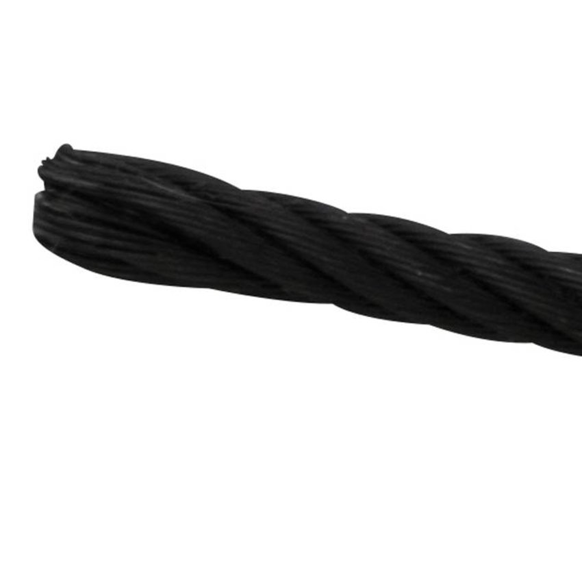 3mm Black Bundled Steel Cable, 10 meters