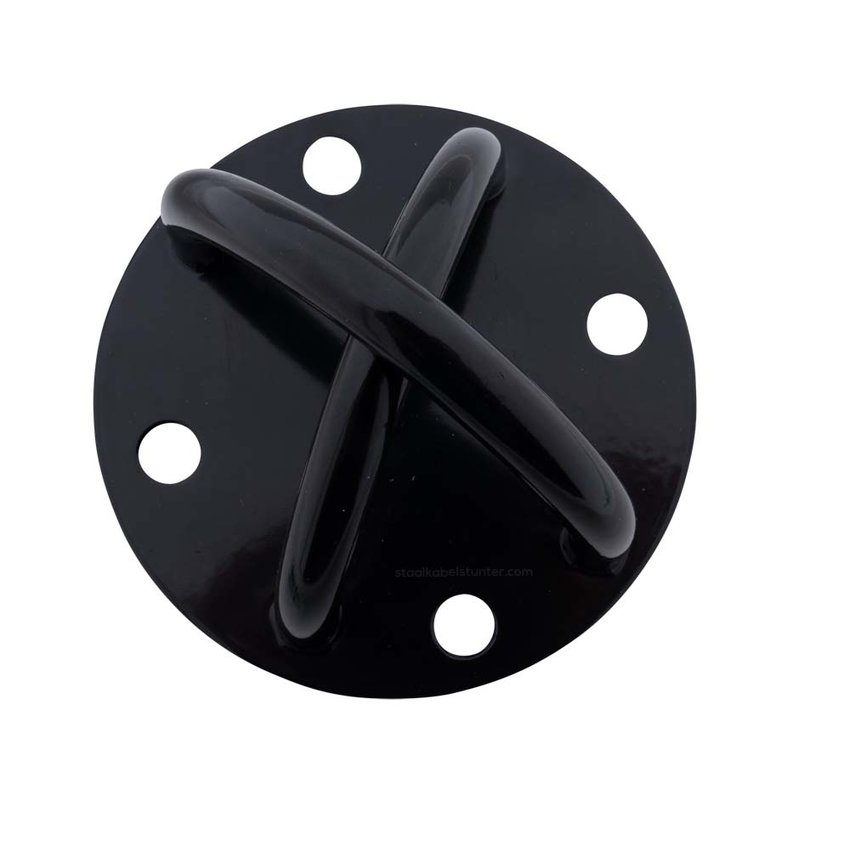 Muur / Plafondbeugel zwart | Ophangbeugel / Trainer ophanghaak Oogplaat