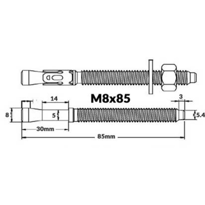 Stainless Wedge Anchor M8 For Sale Wire rope stunter