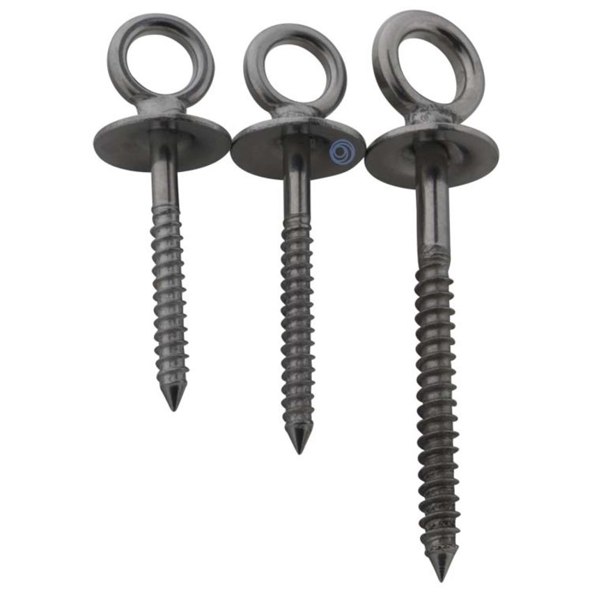Stainless steel wood screw with collar AISI316/A4