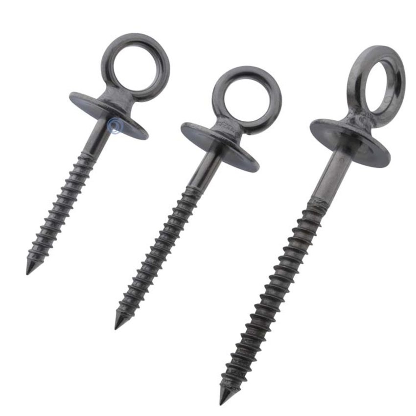 Stainless steel wood screw with collar AISI316/A4