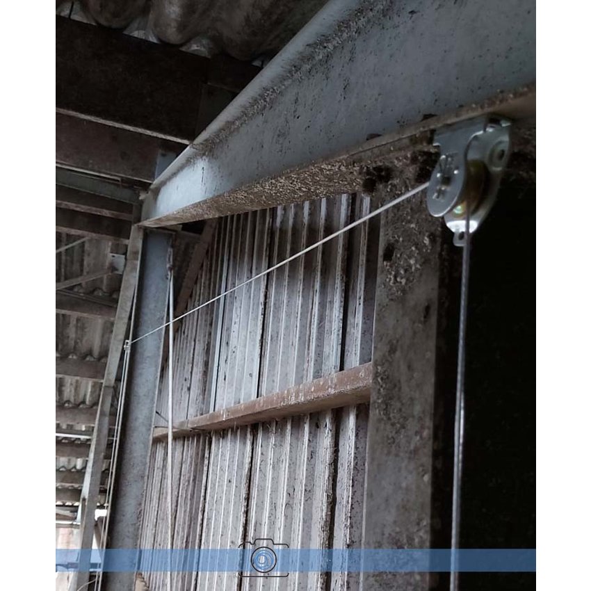 Blockseilrolle mit wandmontage