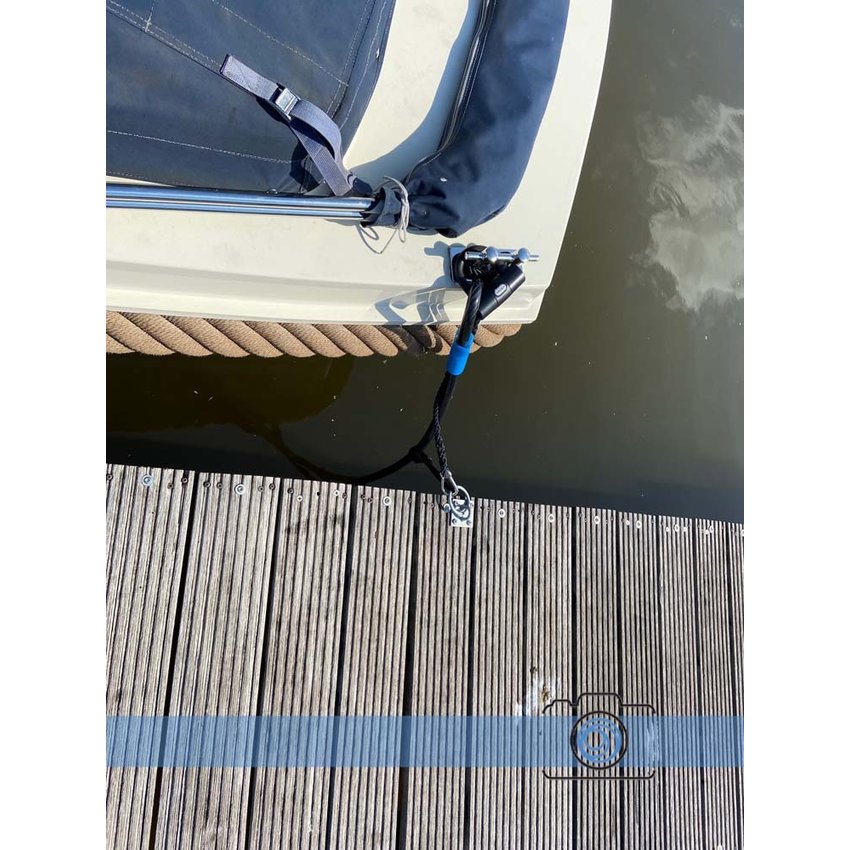 Cable lock Art & VBV tested 2.5 meters long - with clamp Cobalt