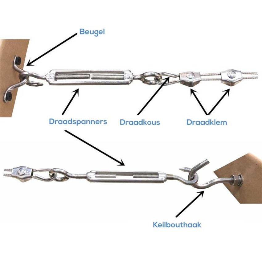 Stahlkabel Lightstring Außenleuchtenpaket