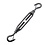 Turnbuckle stainless M6 hook-hook with spring clip
