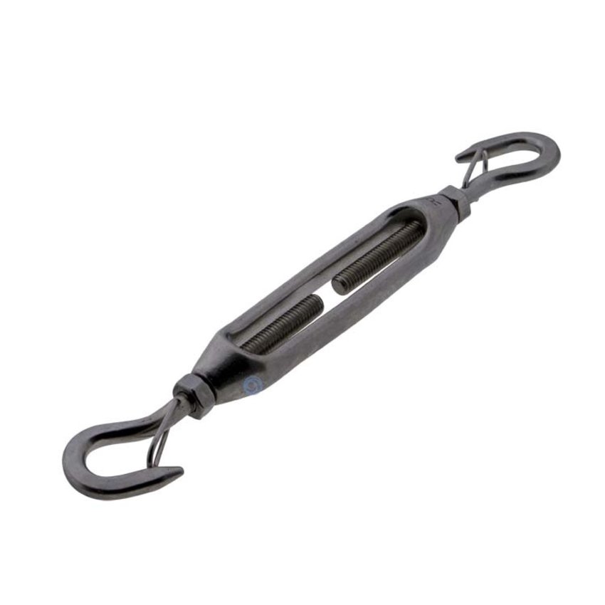 Turnbuckle stainless M6 hook-hook with spring clip