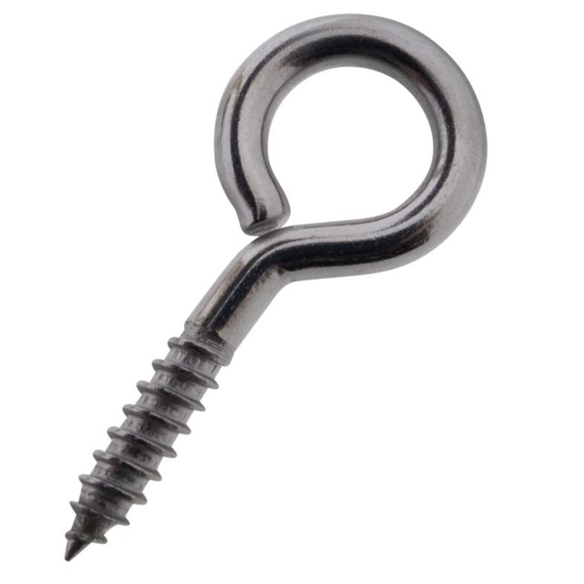 Stainless steel screw eye 6x62 AISI316