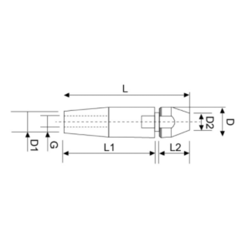 Terminals right 10mm