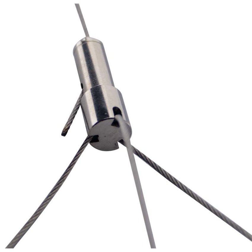 3-Punts Ophangsysteem met Verstelbare grippers voor Displays, Signage, Verlichting en Akoestische Panelen