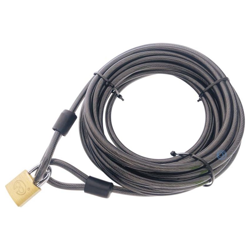Keyed Alike Steel Cable Lock 10 meter with padlock PVC