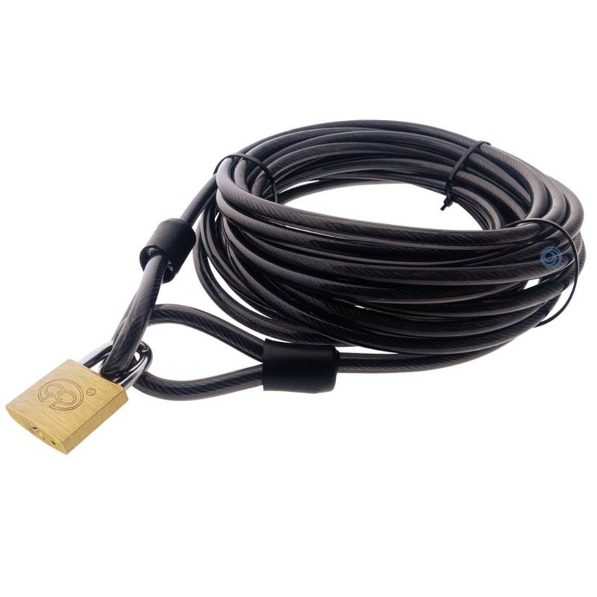 Keyed Alike Steel Cable Lock 10 meter with padlock PVC