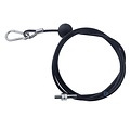 Fitness steel cable with carabiner and M8