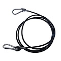 Fitness steel cable with pull eye and snap hooks