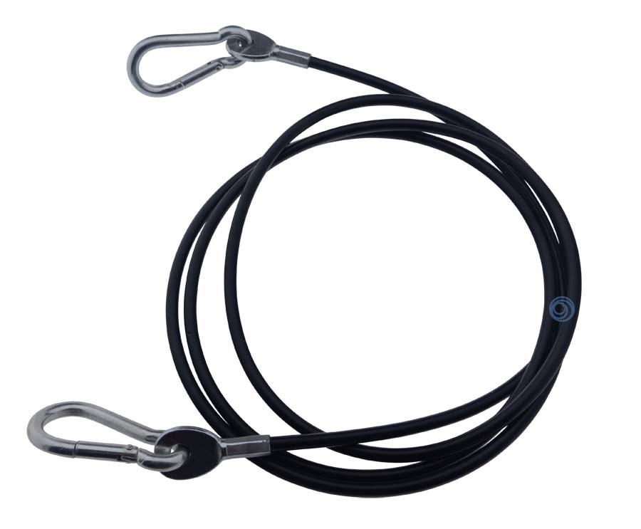 Fitness Steel cable with eye and carabiner For Sale - Wire rope stunter