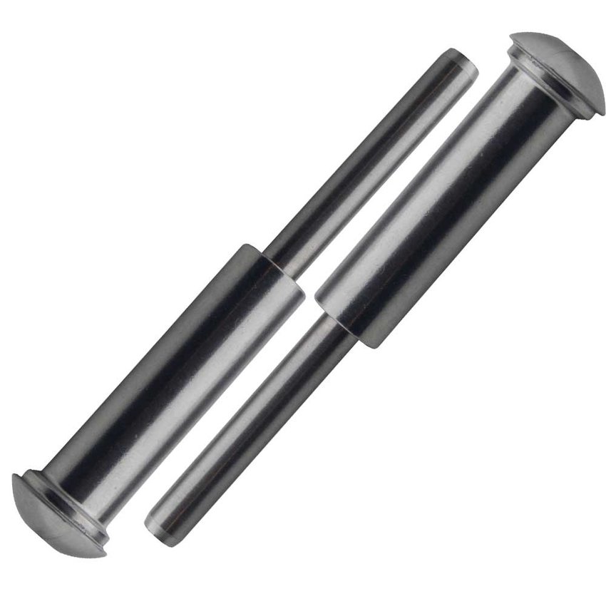 Druckknopfklemmen aus Edelstahl 4mm, 2 Stück