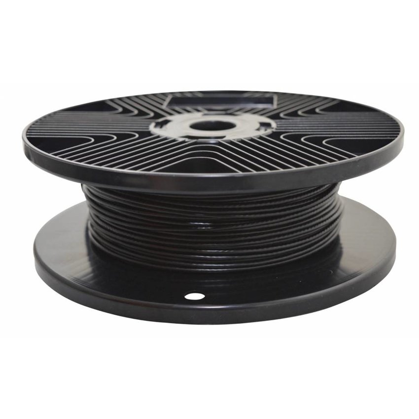 Wire Ropes black PVC 1.7/2.5mm 100 meter