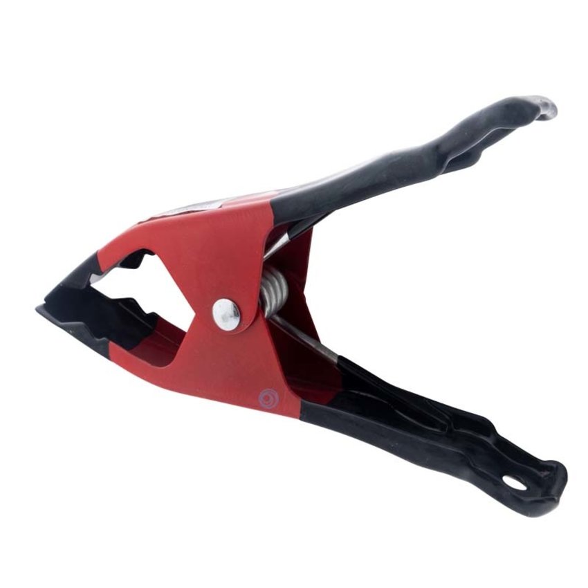 Zeilklem 15cm 150 mm metaal zwart/rood met beschermdoppen
