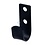 Black lacquered hook Carola double hole