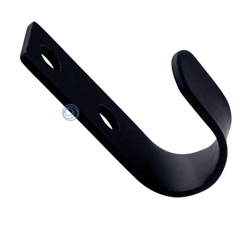 Black lacquered hook Carola double hole