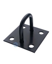 Fixman Eye plate black 50x50mm Square Chain plate