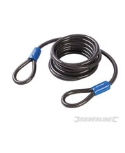 Security cable with loops equipped with insulated crimping clamps - 2.5m x 8mm