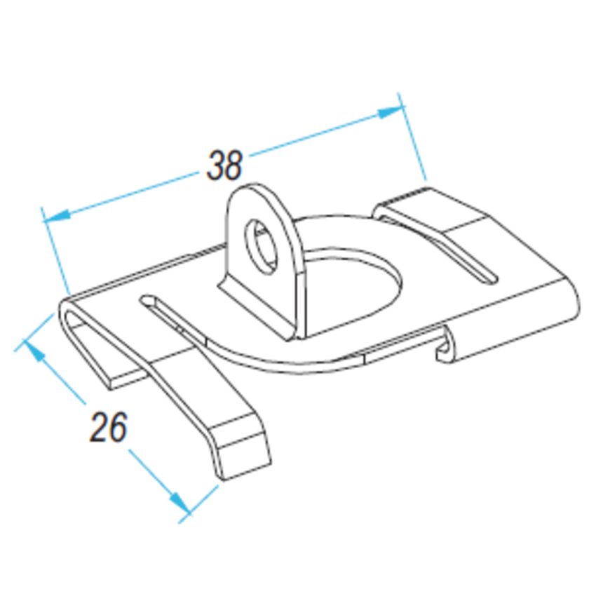Clip for suspended ceilings - black version