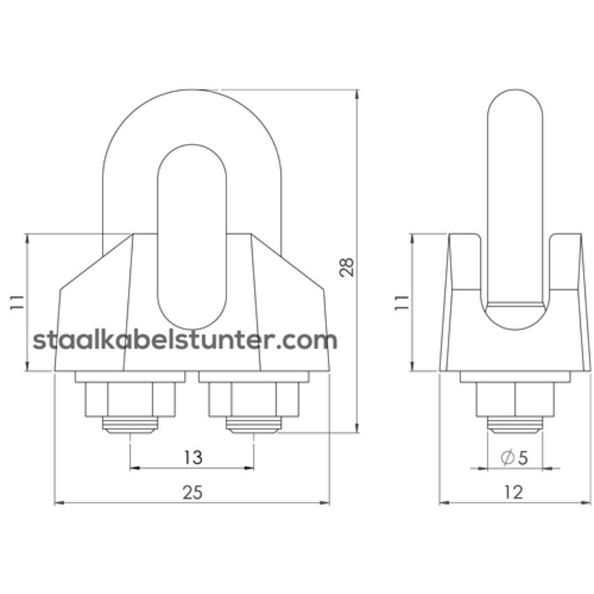 Wire Rope Clips for Wire Rope   6mm - din741