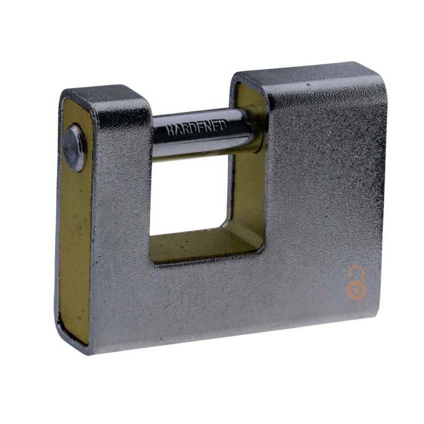 Armoured Block Lock 80mm Keyalike