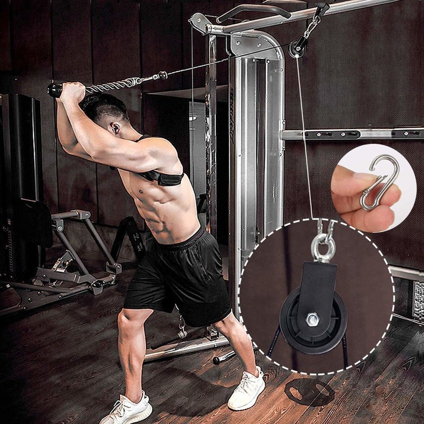 360° drehbare Umlenkrolle, inklusive Karabinerhaken