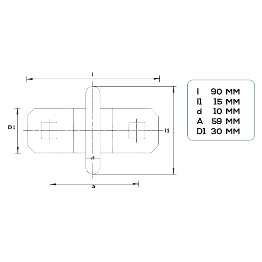 Metal lashing eye with base plate