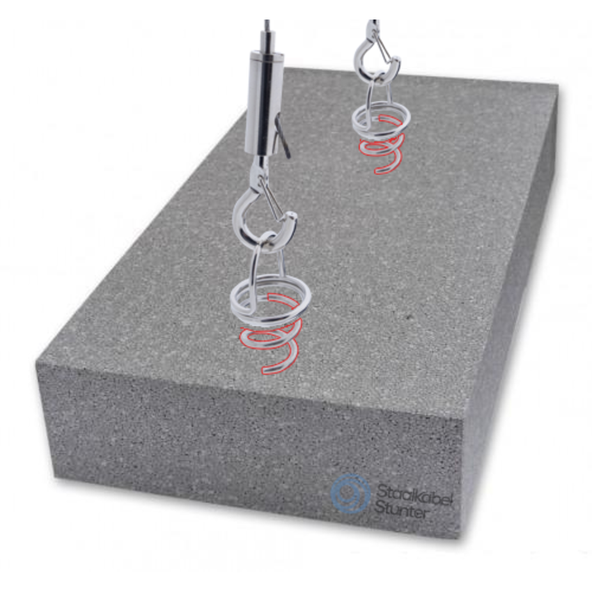 Suspension hook for sound-absorbing panels