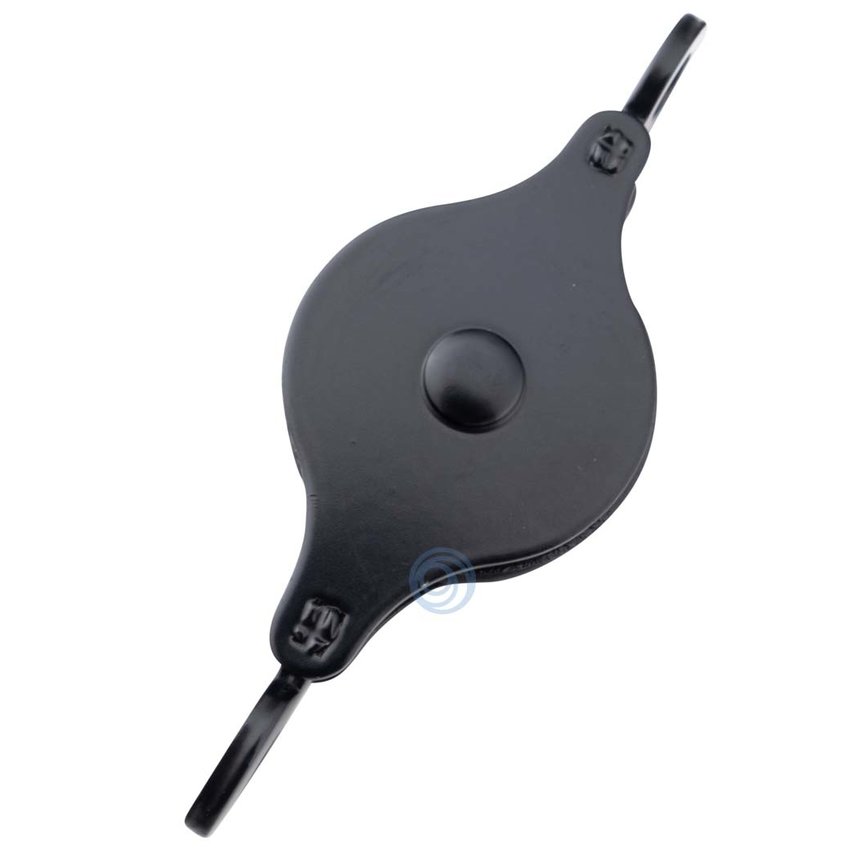 Pulley 50mm black with 2 eyes