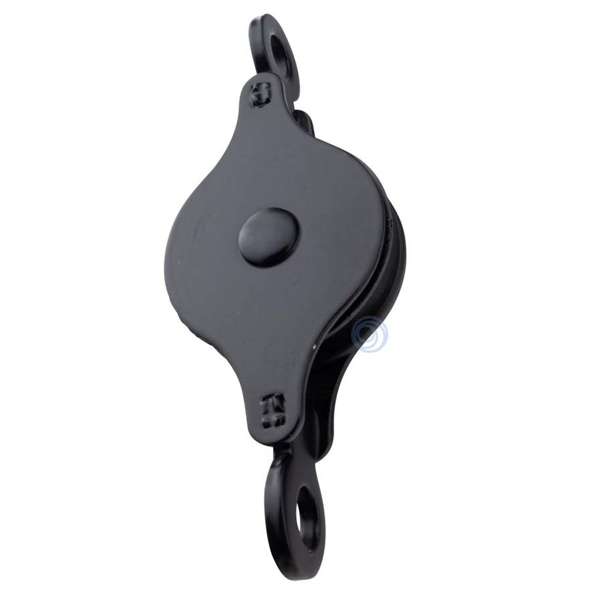 Pulley 50mm black with 2 eyes